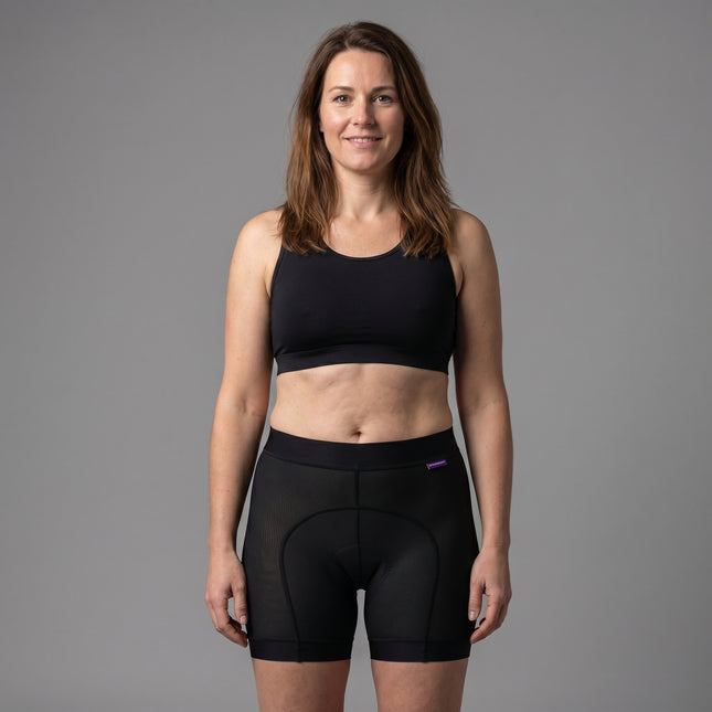 bikeboxer motoronderbroek dames Zwart